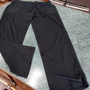 Lucky Brand Women's Soft Large Drawstring Lounge Pants with Pockets Black